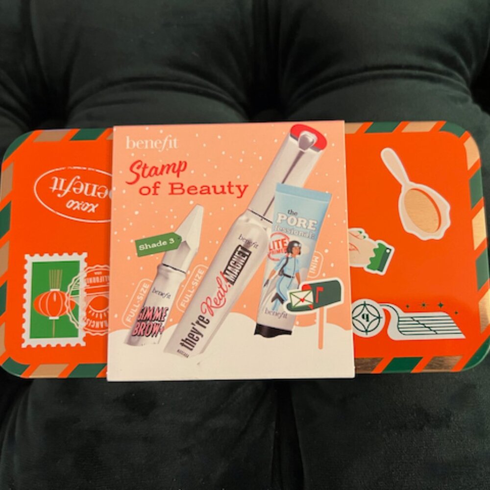Benefit Mascara, Brow Gel, Primer - Stamp of Beauty Makeup Set